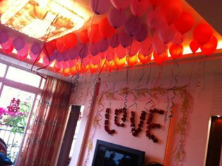 结婚新房气球装饰 婚礼房间气球