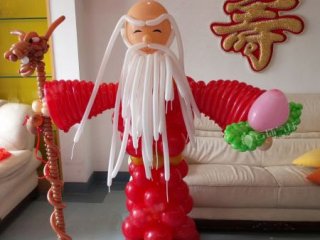 魔术气球老寿星人物造型