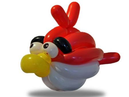 高级魔术气球愤怒的小鸟造型制