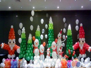 成都酒店圣诞节气球装饰
